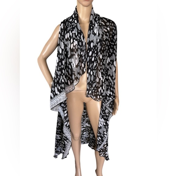 Shawl Dawls Sheer Maxi Swimsuit Coverup Vacation Oversized Sleeveless Women OS - Picture 5 of 8